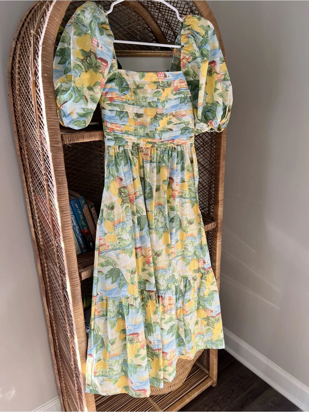 Abercrombie & Fitch Summer Puff Sleeve Maxi Dress with Tropical Coast Print